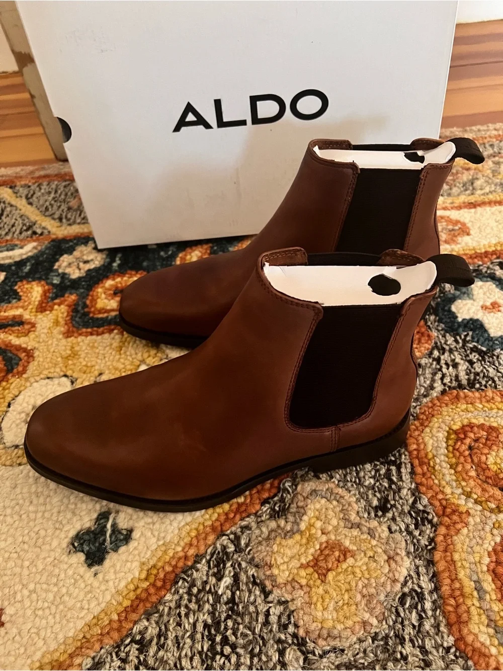 ALDO Men’s Brown Leather Chukka Chelsea Boots